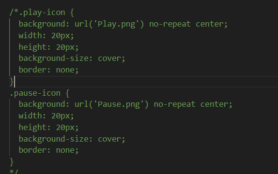Code Snippet for audio player
